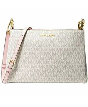Michael Kors Crossbody Bag Purse Messenger Handbag Vanilla Pink